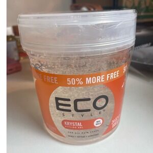 Eco Style Krystal Styling Gel Max Hold Professional Hair Gel Clear 24oz Tub